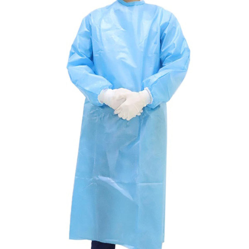 3-Pack: Blue Protective Isolation Gown Face Masks & PPE - DailySale