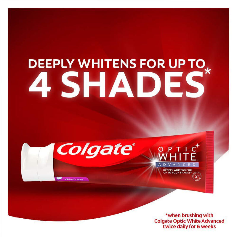 3-Pack: Colgate Optic White Advanced Teeth Whitening Toothpaste Beauty & Personal Care - DailySale