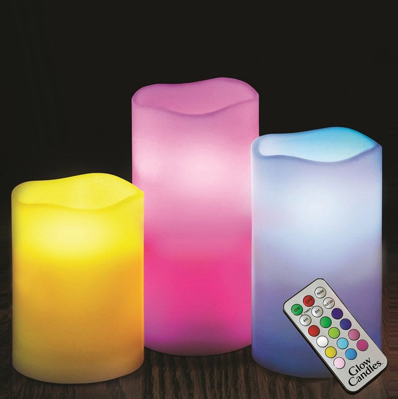 3-Pack: Color-Changing LED Flameless Candles With Remote Lighting & Decor - DailySale