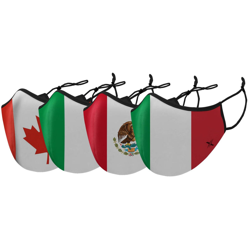 3-Pack: Double Layer Washable and Reusable Flag Masks With Adjustable Loop Face Masks & PPE - DailySale