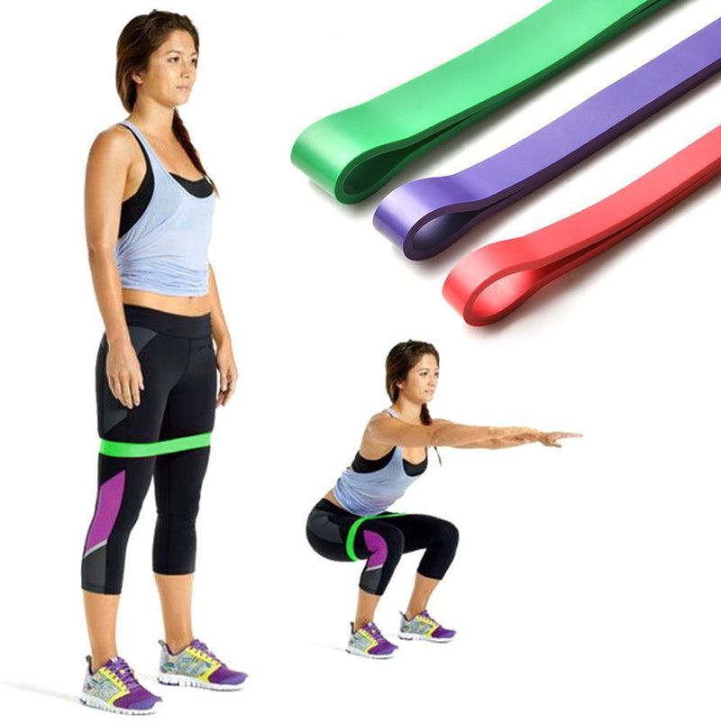 3-Pack: Exercise Resistance Loop Bands Training Belt Stretch Therapy Running Pilates Fitness - DailySale