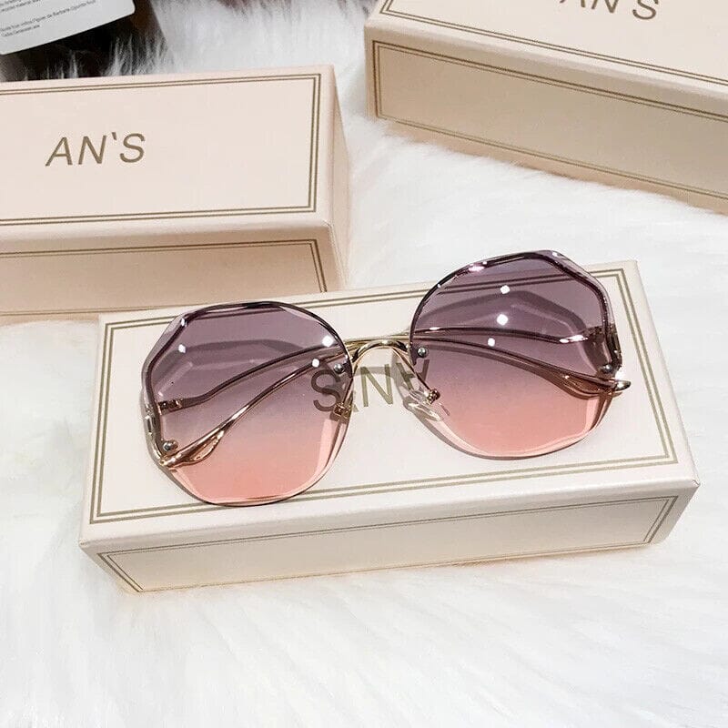 3-Pack: Fashion Tea Gradient Sunglasses Women's Shoes & Accessories Dark Pink - DailySale