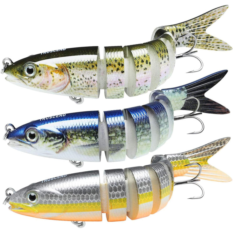 3-Pack: Fishing Lures for Bass Trout Sports & Outdoors 4"-0.35oz - DailySale