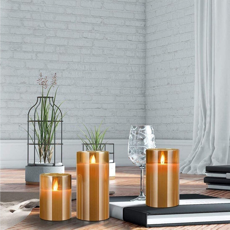 3-Pack: Flameless Battery Operated Candles Indoor Lighting - DailySale