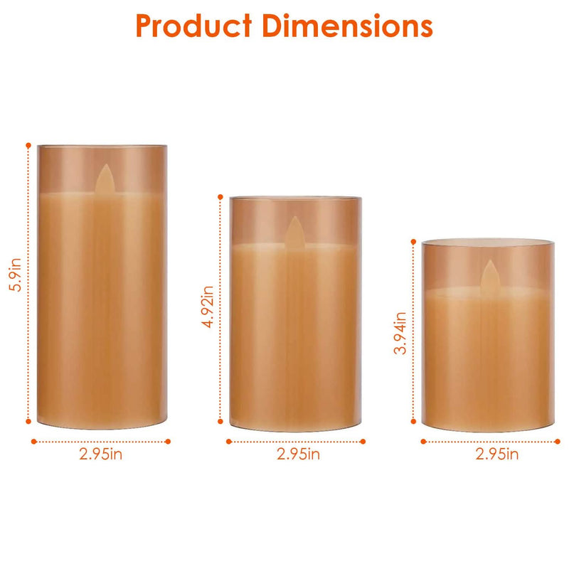 3-Pack: Flameless Battery Operated Candles Indoor Lighting - DailySale