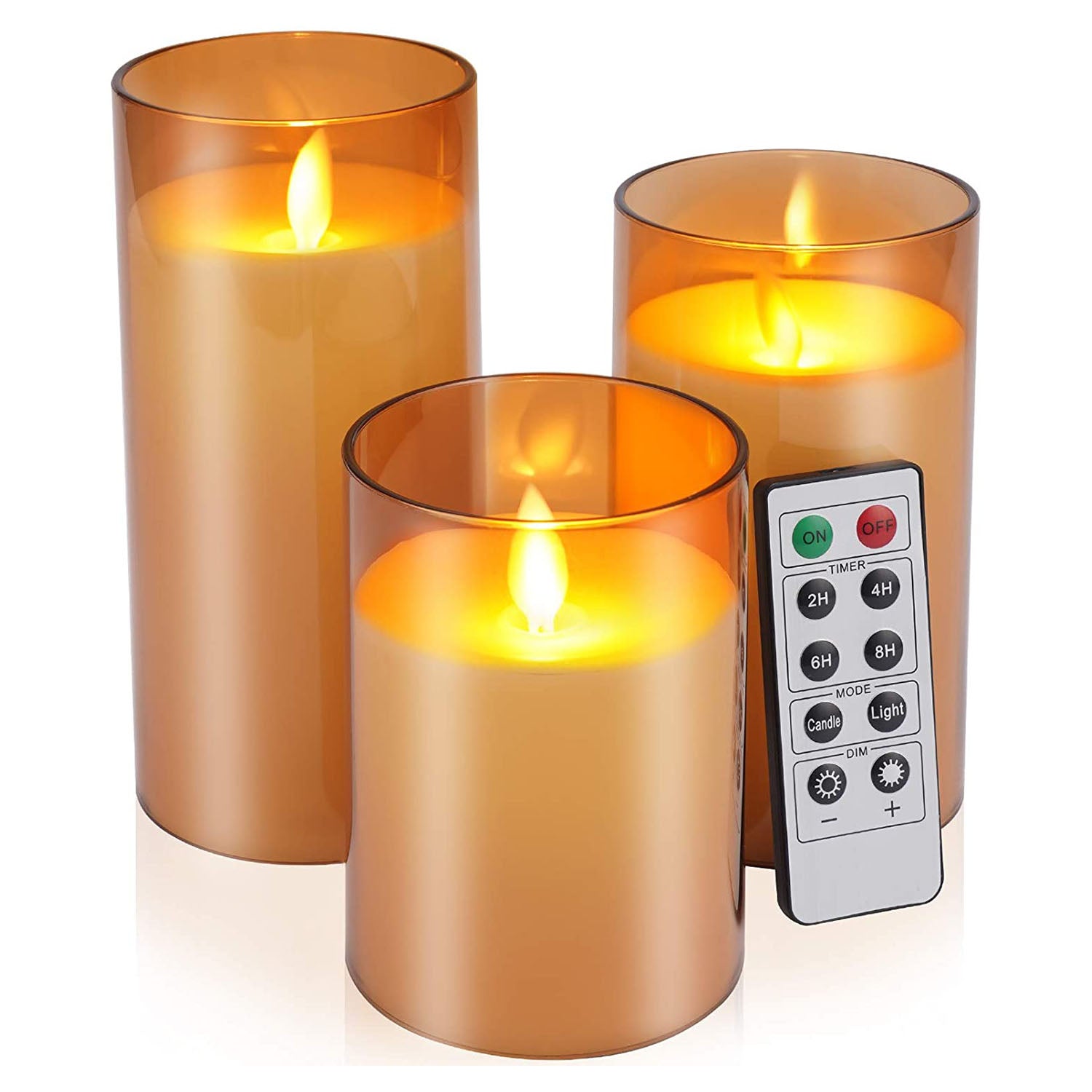 3-Pack: Flameless Battery Operated Candles Indoor Lighting - DailySale