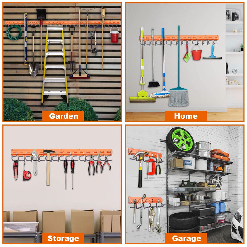 3-Pack: Garden Tool Organizer Wall Mounted Hanger Hooks Home Garage Set Closet & Storage - DailySale