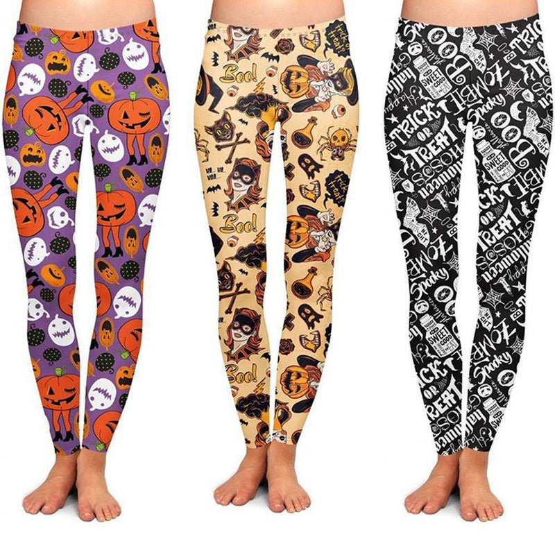 3-Pack: Halloween Special Premium Wicked Cool Women's Leggings Women's Clothing S/M - DailySale