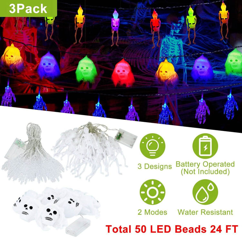 3-Pack: Halloween String Light Decorations Furniture & Decor - DailySale