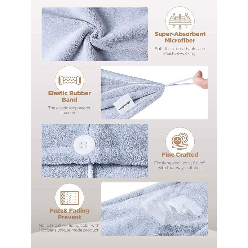 3-Pack: Hicober Microfiber Hair Towel Bath - DailySale