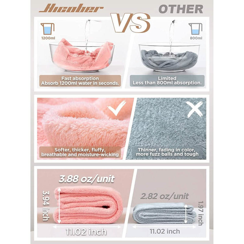 3-Pack: Hicober Microfiber Hair Towel Bath - DailySale