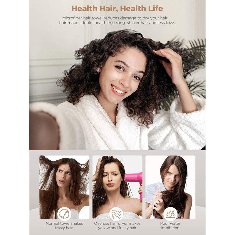 3-Pack: Hicober Microfiber Hair Towel Bath - DailySale