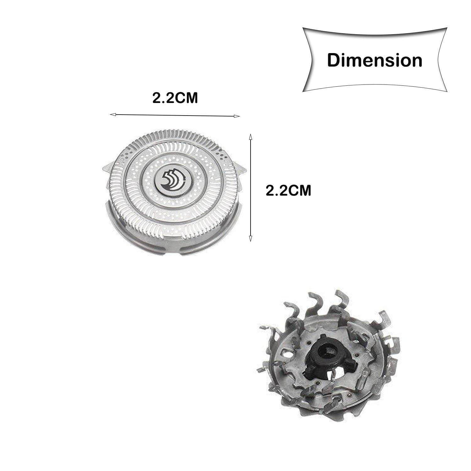 Single HQ9 Shaver Head Blade Cutter Replacement for Philips Norelco Speed with dimensions