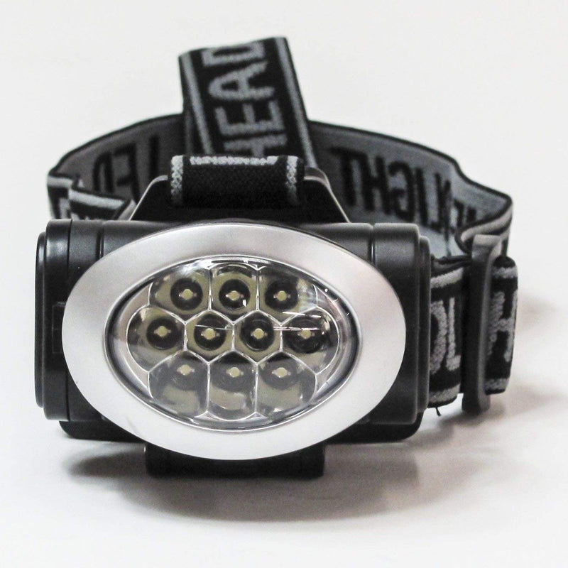 3-Pack: Impecca Water Resistant 20 Lumens 10 LED Headlamp Sports & Outdoors - DailySale