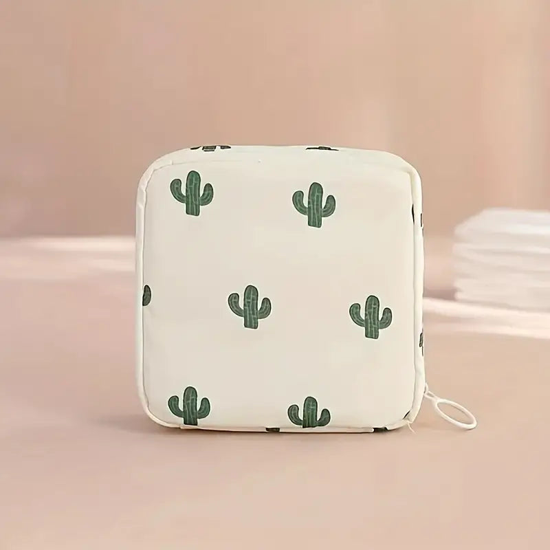 3-Pack: Large Capacity Sanitary Napkin Storage Bag Bags & Travel Beige Cactus - DailySale