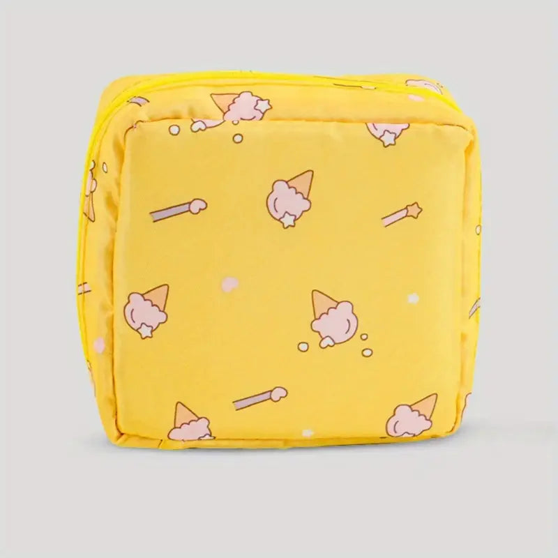 3-Pack: Large Capacity Sanitary Napkin Storage Bag Bags & Travel Yellow Ice Cream - DailySale