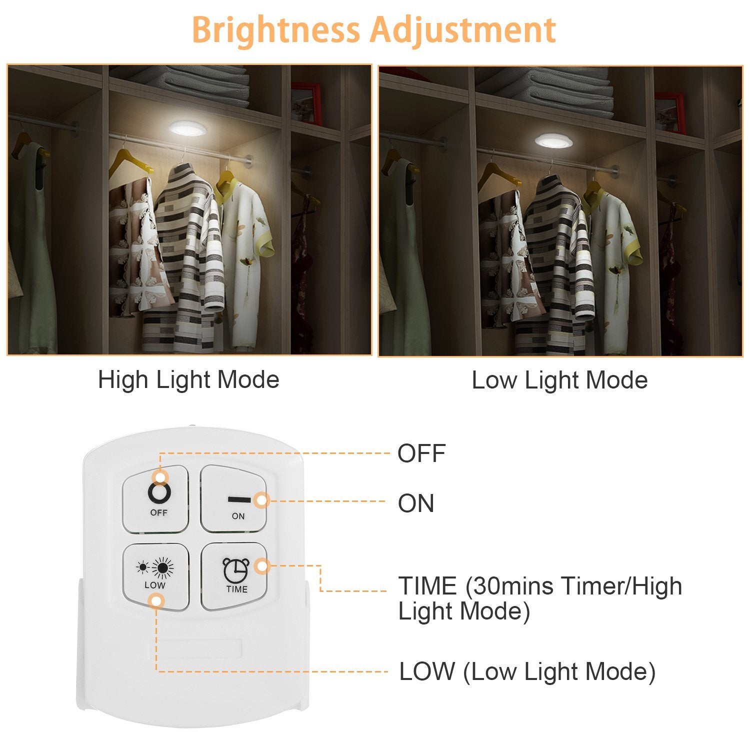 3-Pack: LED Wireless Puck Closet Lights Indoor Lighting - DailySale