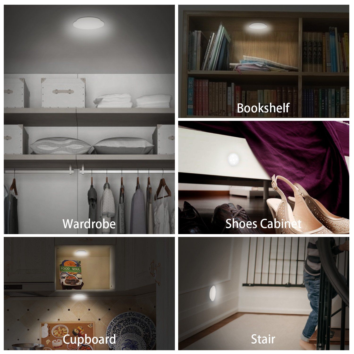 3-Pack: LED Wireless Puck Closet Lights Indoor Lighting - DailySale