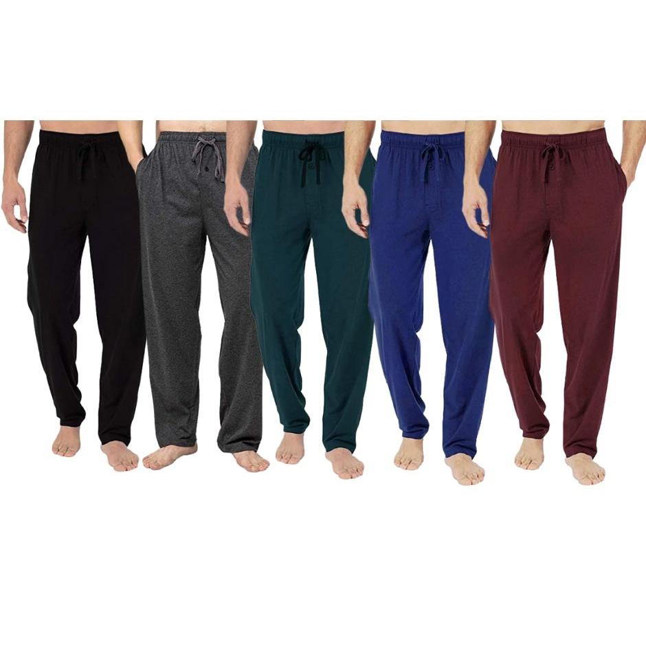 3-Pack: Men's Cotton Lounge Pants With Pockets Men's Bottoms S - DailySale