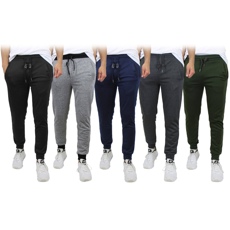 3-Pack: Men's French Terry Slim-Fit Jogger Men's Clothing - DailySale