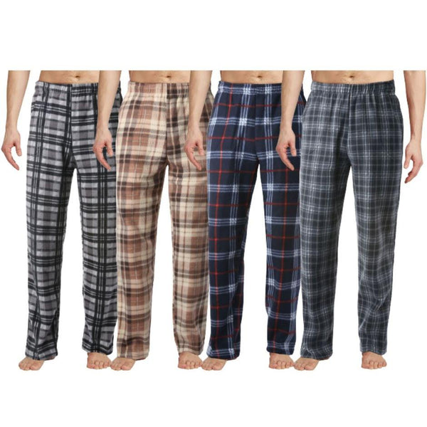 3-Pack: Men's Microfleece Assorted Pajama Pants Men's Bottoms - DailySale