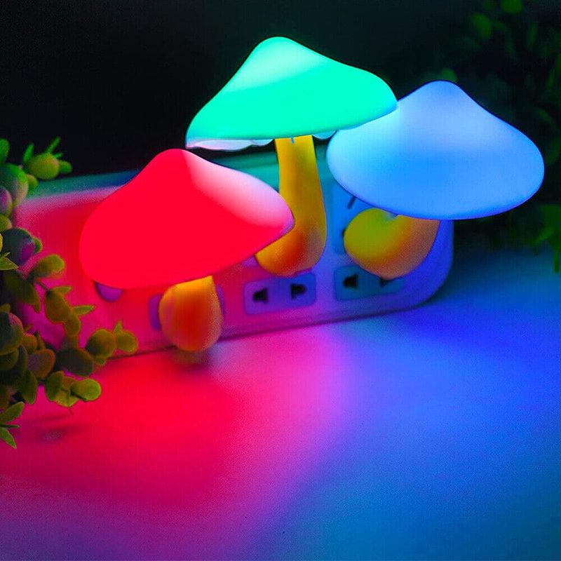 3-Pack: Mushroom Night Light with Dusk to Dawn Sensor Indoor Lighting - DailySale