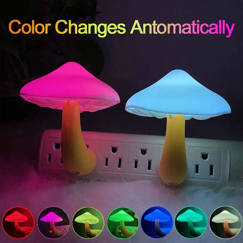 3-Pack: Mushroom Night Light with Dusk to Dawn Sensor Indoor Lighting - DailySale