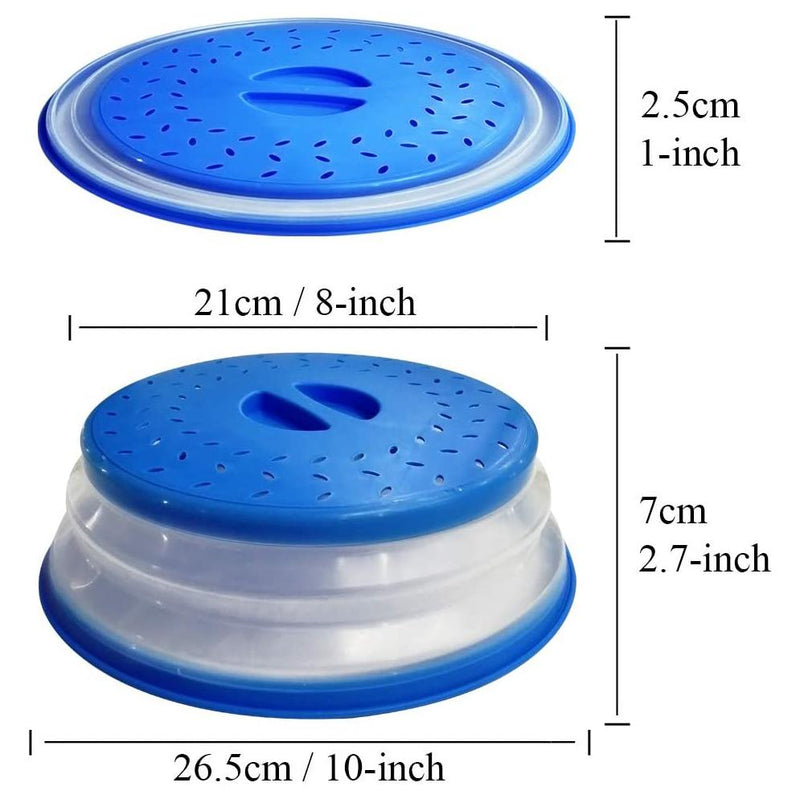 3-Pack: OUZIFISH 10.5 inch Collapsible Food Plate Lid Cover Kitchen & Dining - DailySale