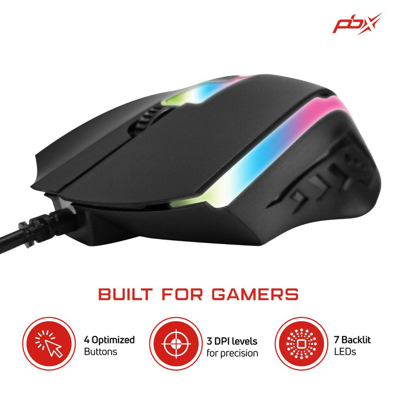 3-Pack: PBX Slayer Pro Gaming Accessories - Keyboard, Computer Mouse and Mousepad Computer Accessories - DailySale