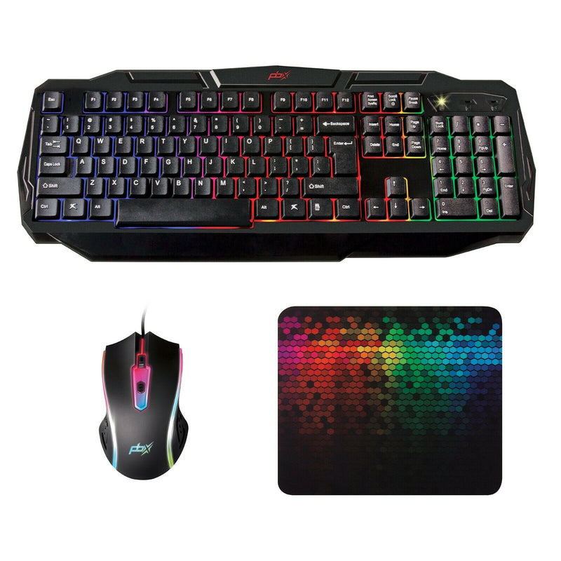3-Pack: PBX Slayer Pro Gaming Accessories - Keyboard, Computer Mouse and Mousepad Computer Accessories - DailySale