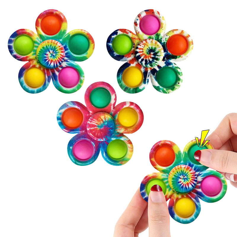 3-Pack: Pop Fidget Popper - 2-in-1 Bubble Fidget Spinner Toys & Games - DailySale