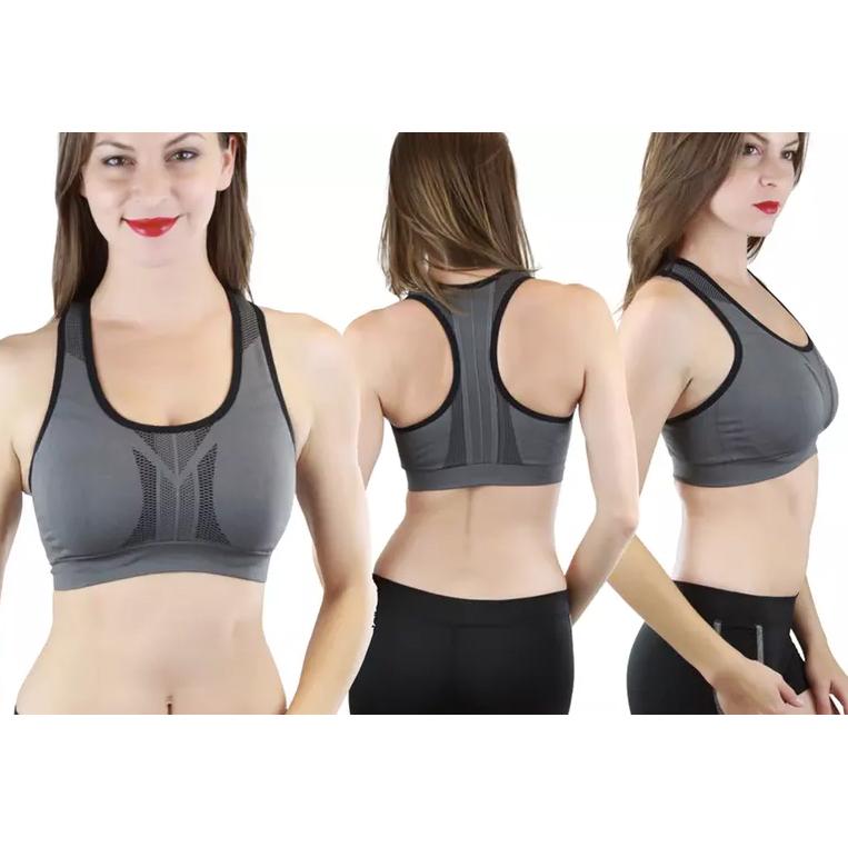 3-Pack: Power Sport Reversible High Compression Sports Bras Women's Clothing - DailySale