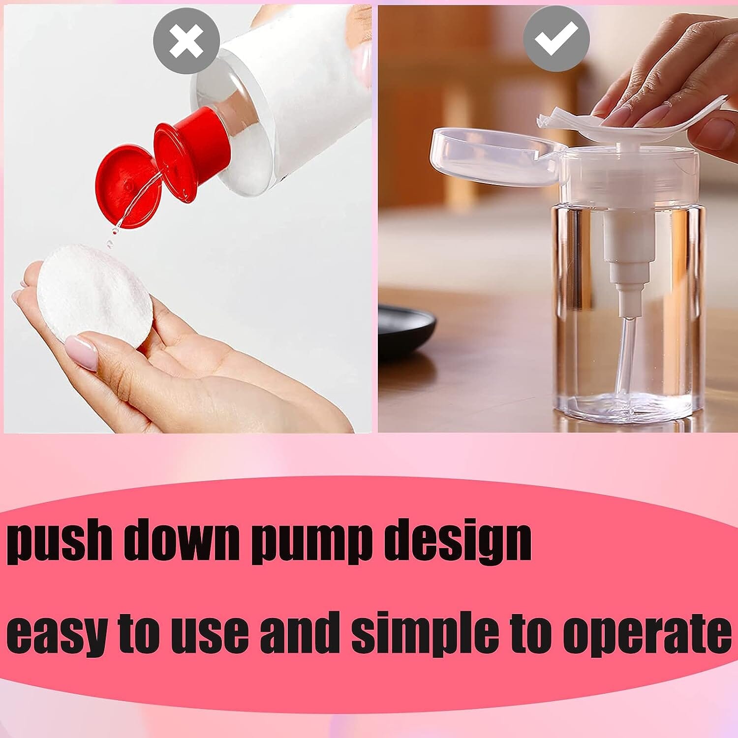 3-Pack: Push Down Empty Pump Dispenser Bottle Beauty & Personal Care - DailySale