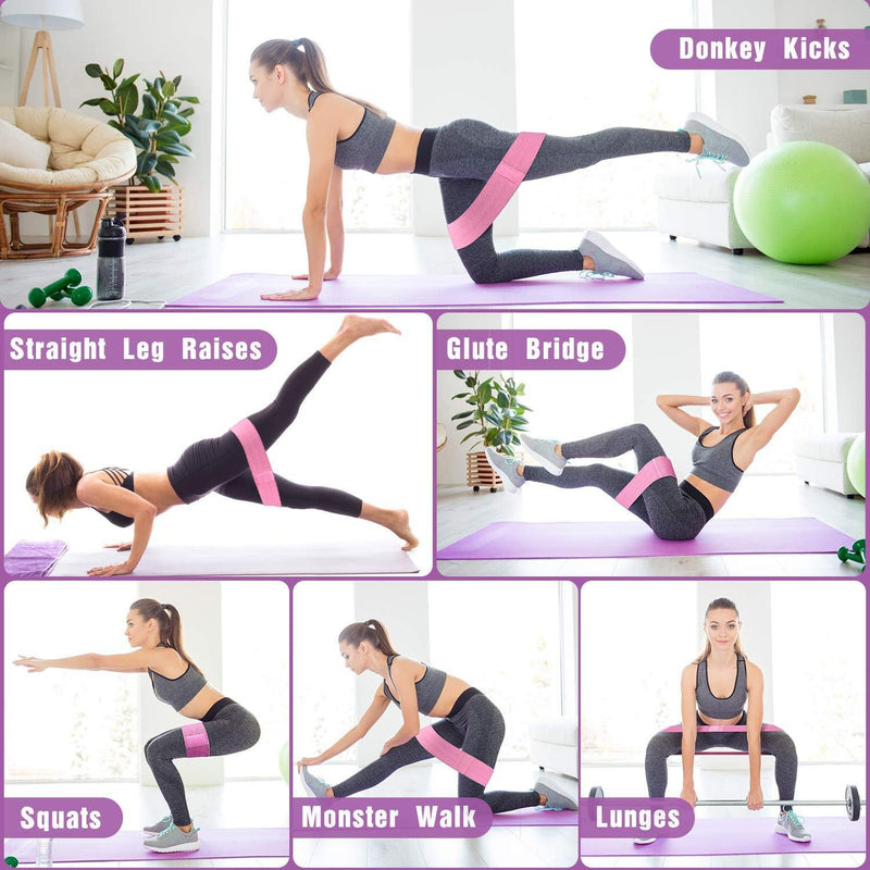3-Pack: Resistance Bands for Legs and Butt Exercise
