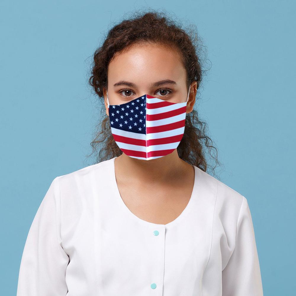 3-Pack: Reusable Non-Medical USA Flag Mask Sports & Outdoors - DailySale