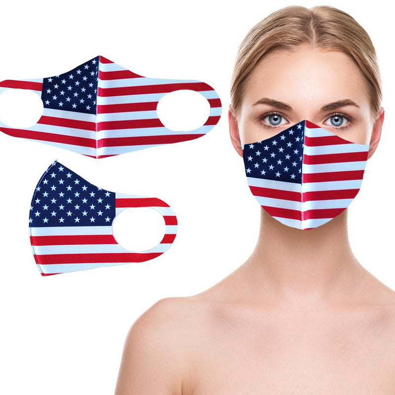 3-Pack: Reusable Non-Medical USA Flag Mask Sports & Outdoors - DailySale