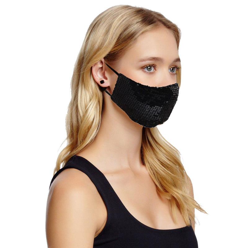 3-Pack: Reusable Washable Fitted Sequin Mask Face Masks & PPE - DailySale