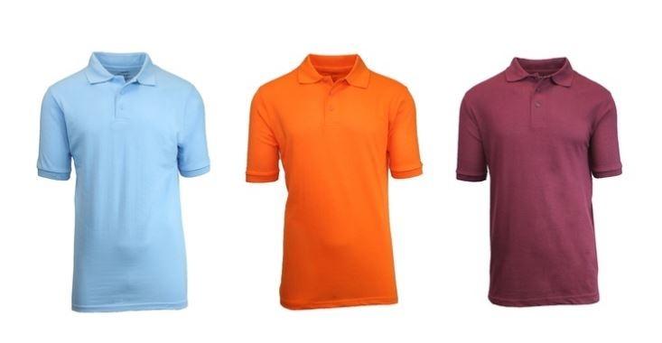 3-Pack: Short Sleeve Pique Polos in Assorted Colors - Size: XL Men's Apparel - DailySale