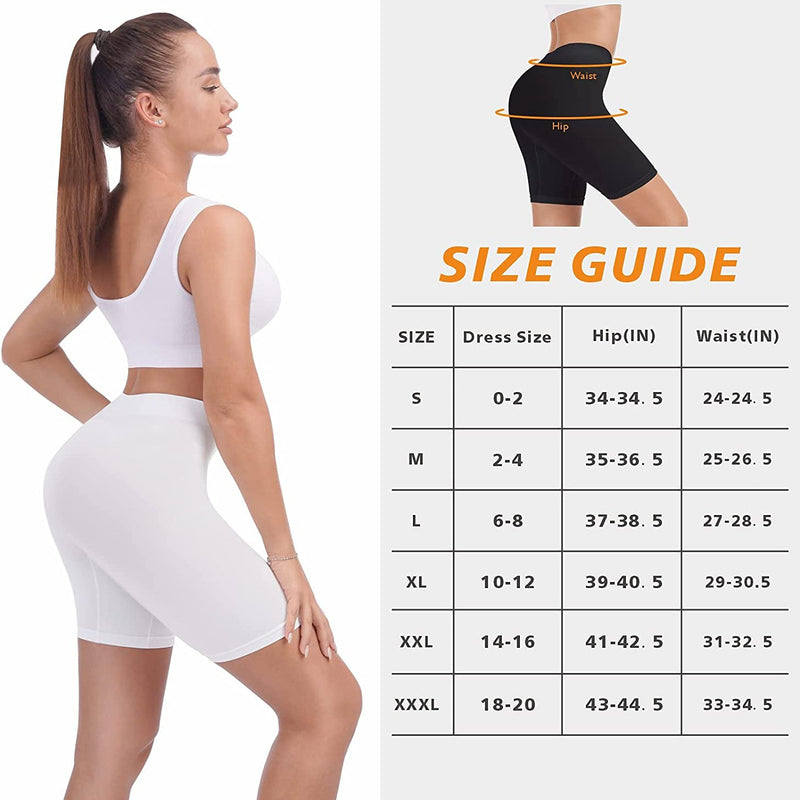 3-Pack: Slip Shorts for Women Under Dress, Comfortable Smooth Yoga Sho