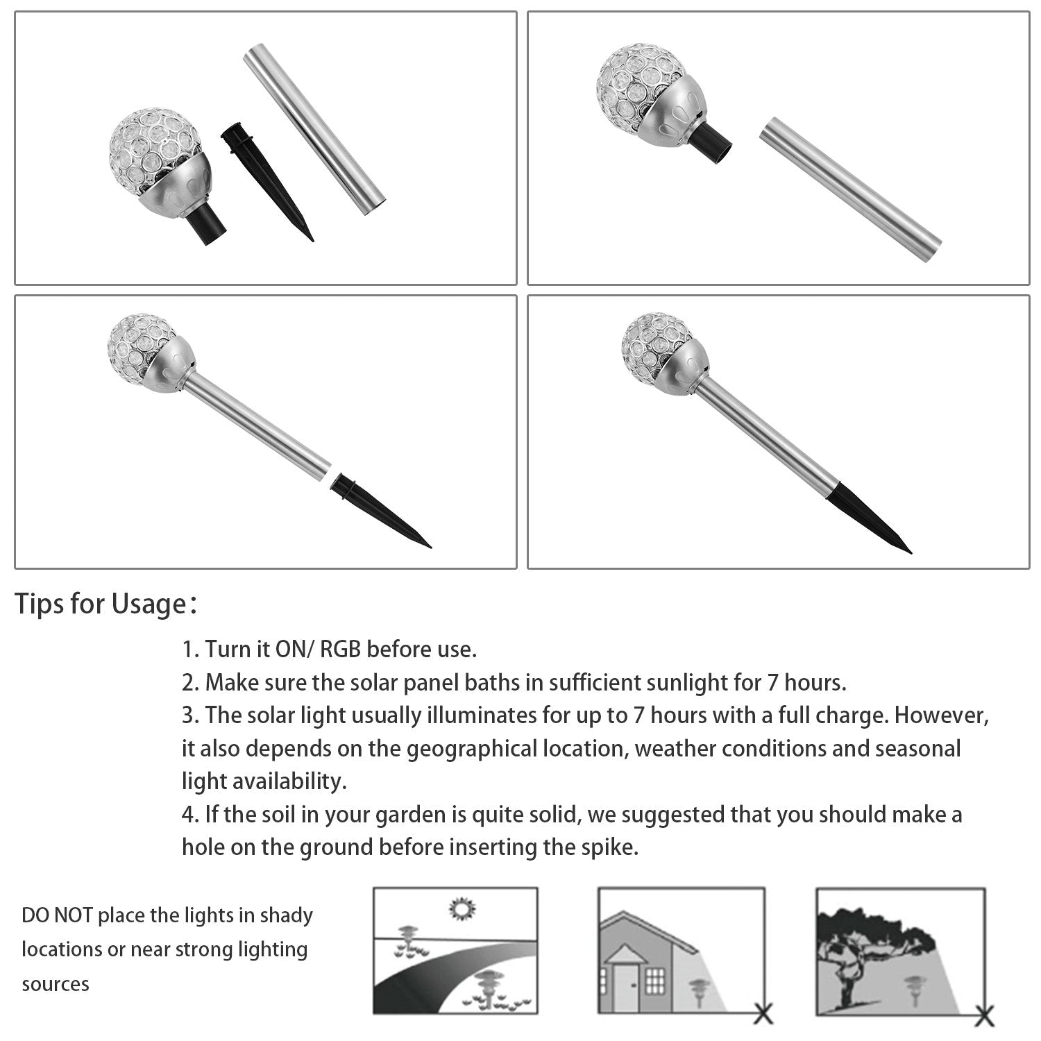 3-Pack: Solarek Outdoor Solar Lights Outdoor Lighting - DailySale