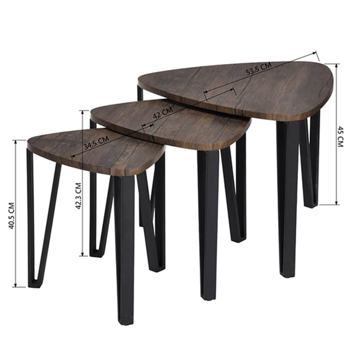 3-Pack: Stacking Side Table Set Furniture & Decor - DailySale