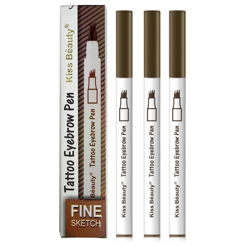 3-Pack: Tattoo Eyebrow Pen Ink Gel - Brown Beauty & Personal Care - DailySale
