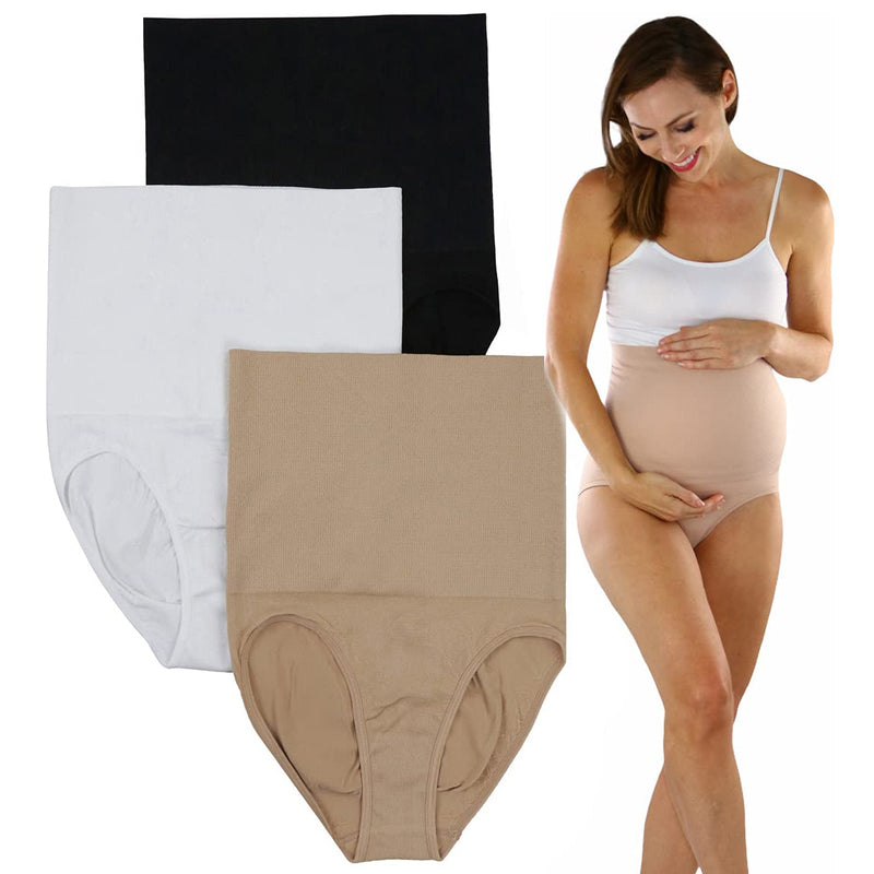 3-Pack: ToBeInStyle Women's High Waist Over The Bump Maternity Underwear Women's Swimwear & Lingerie - DailySale