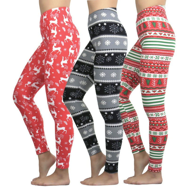 3-Pack: ToBeInStyle Women's Ultra Soft Velour Leggings