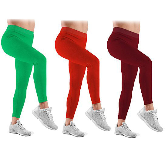 3-Pack: Ultra-Soft High Waisted Capri Leggings Women's Bottoms - DailySale