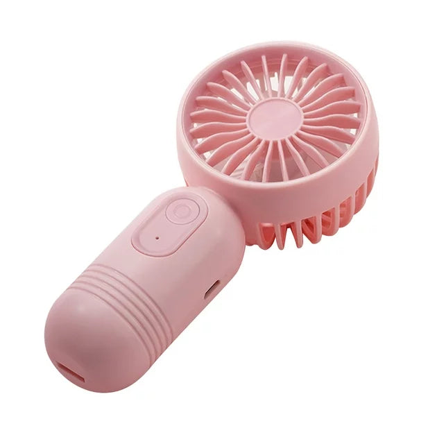 3-Pack: USB Rechargeable Mini Portable Fan with 3 Speeds Sports & Outdoors Pink - DailySale