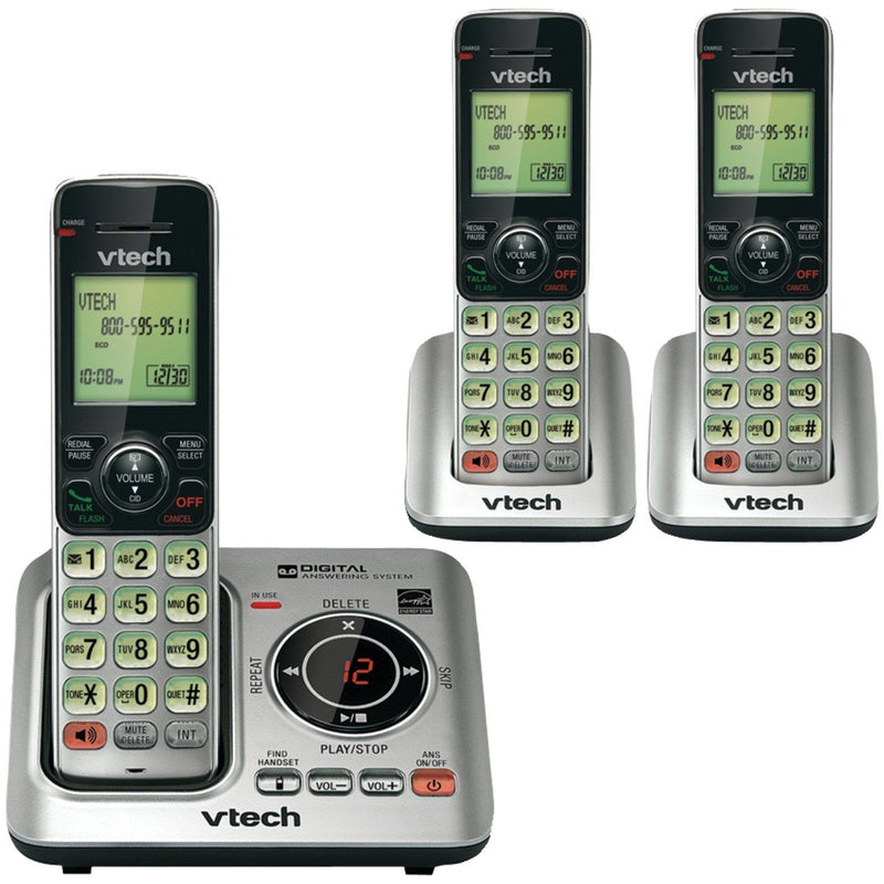 3-Pack: VTECH CS66293 DECT 6.0 3-Handset Landline Telephone Home Essentials - DailySale