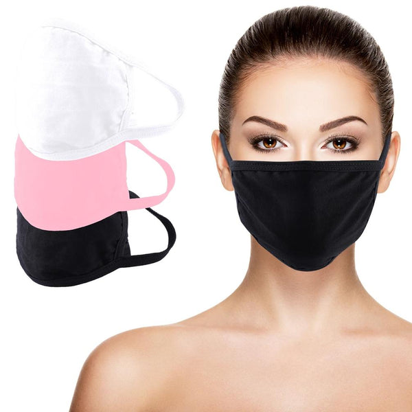 3-Pack: Washable And Reusable Non - Medical Face Protection Mask Wellness & Fitness - DailySale