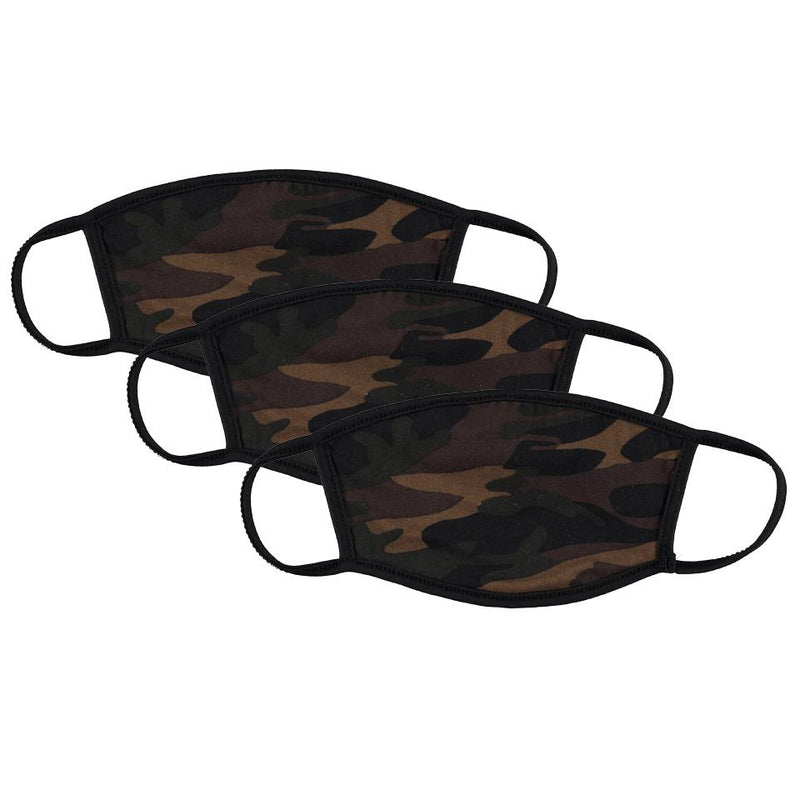 3-Pack: Washable Reusable Non-Medical Fabric Face Masks Wellness & Fitness Camo - DailySale