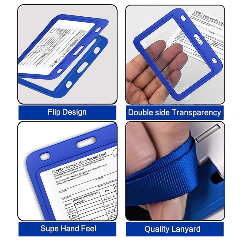 3-Pack: Waterproof Hard Case CDC Vaccination Card Immunization Record Holder With Lanyards Face Masks & PPE - DailySale
